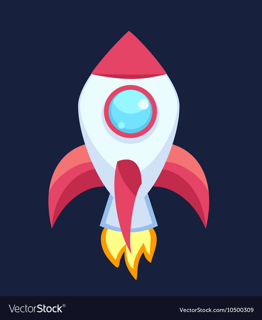 Rocket icons isolated Royalty Free Vector Image