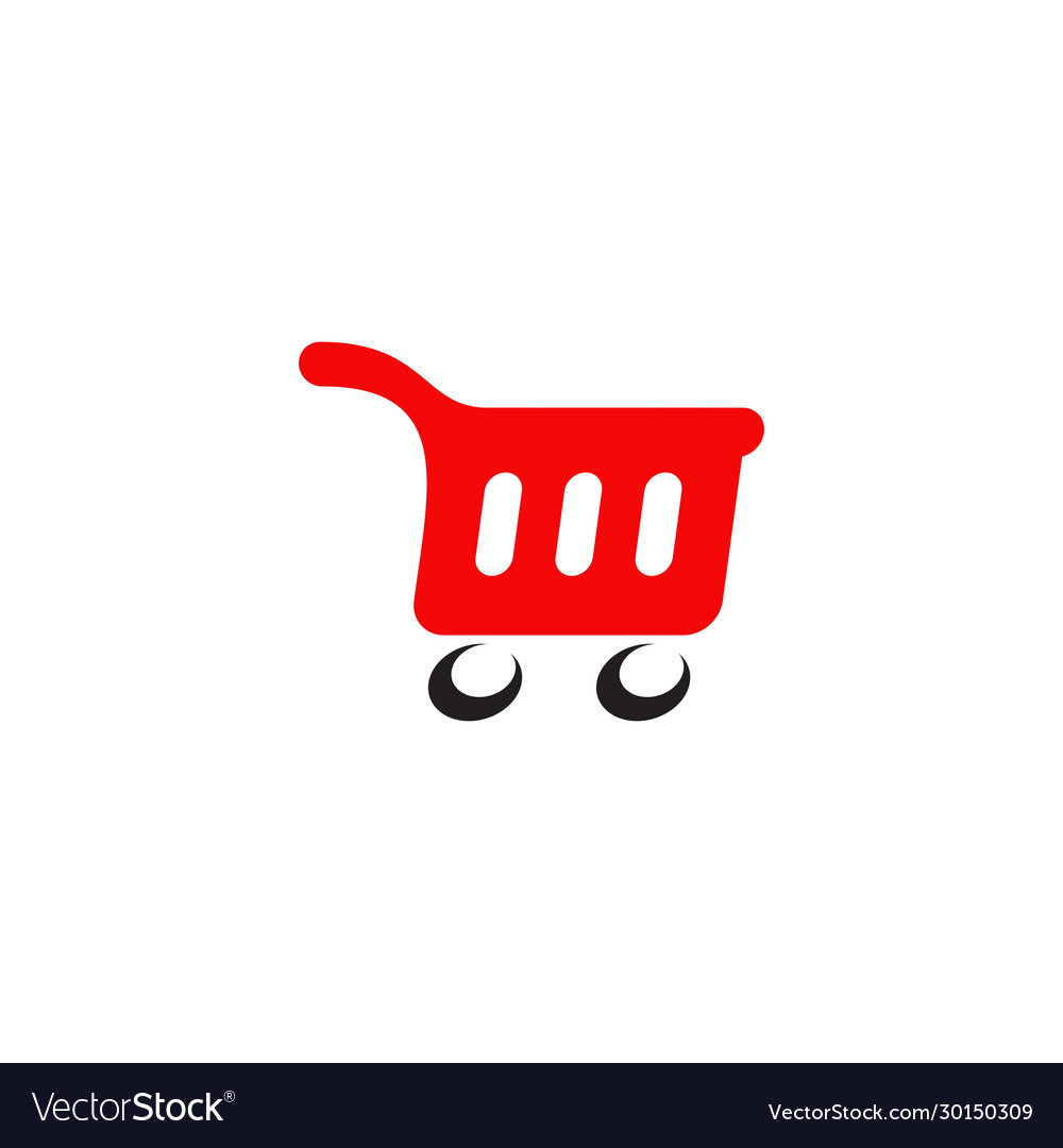 Shopping cart icon logo design template Royalty Free Vector