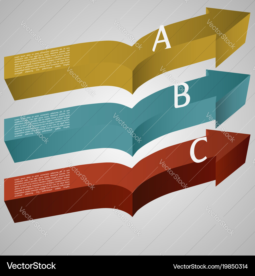 3d arrows Royalty Free Vector Image - VectorStock