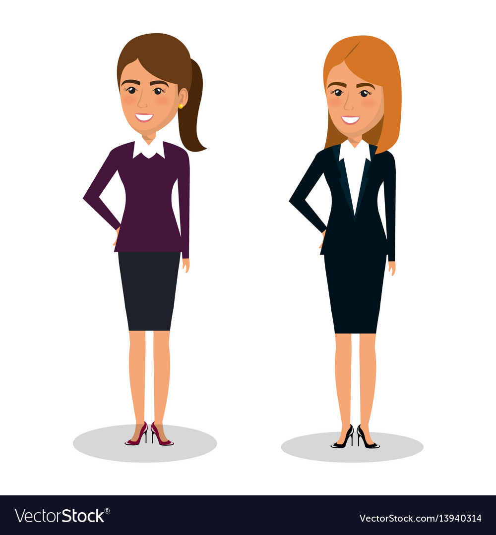 Businesspeople avatars characters icon Royalty Free Vector