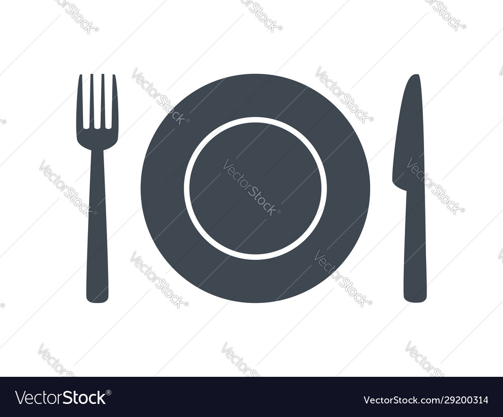Eat or dining icon sign cafe meal symbol Vector Image