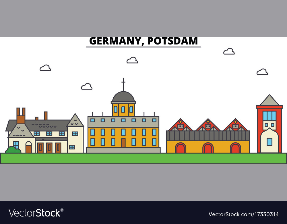 Germany potsdam city skyline architecture Vector Image