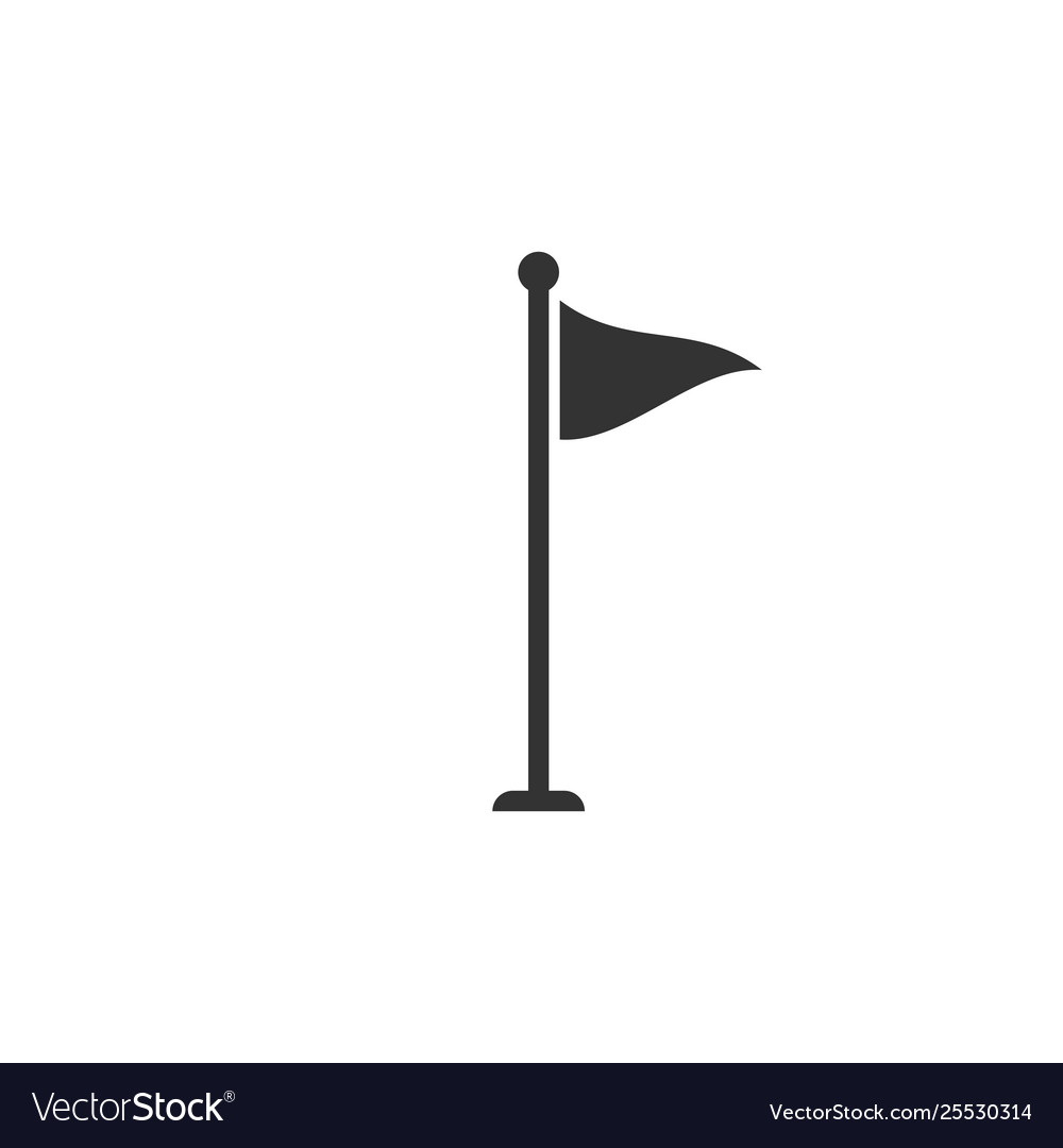 Golf flag icon isolated equipment Royalty Free Vector Image