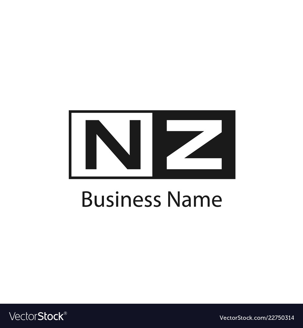 Initial letter nz logo template design Royalty Free Vector