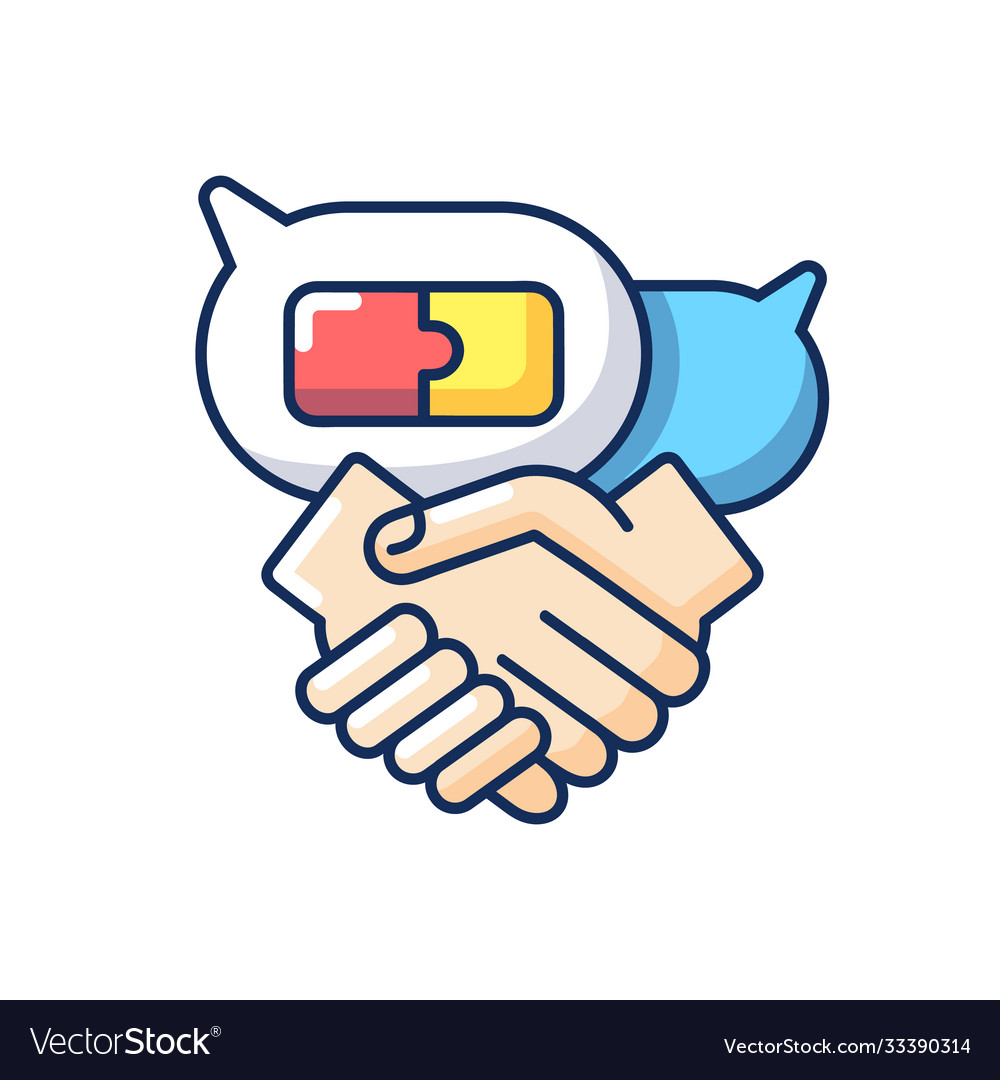 Negotiation skills rgb color icon Royalty Free Vector Image Negotiation skills rgb color icon Royalty Free Vector Image