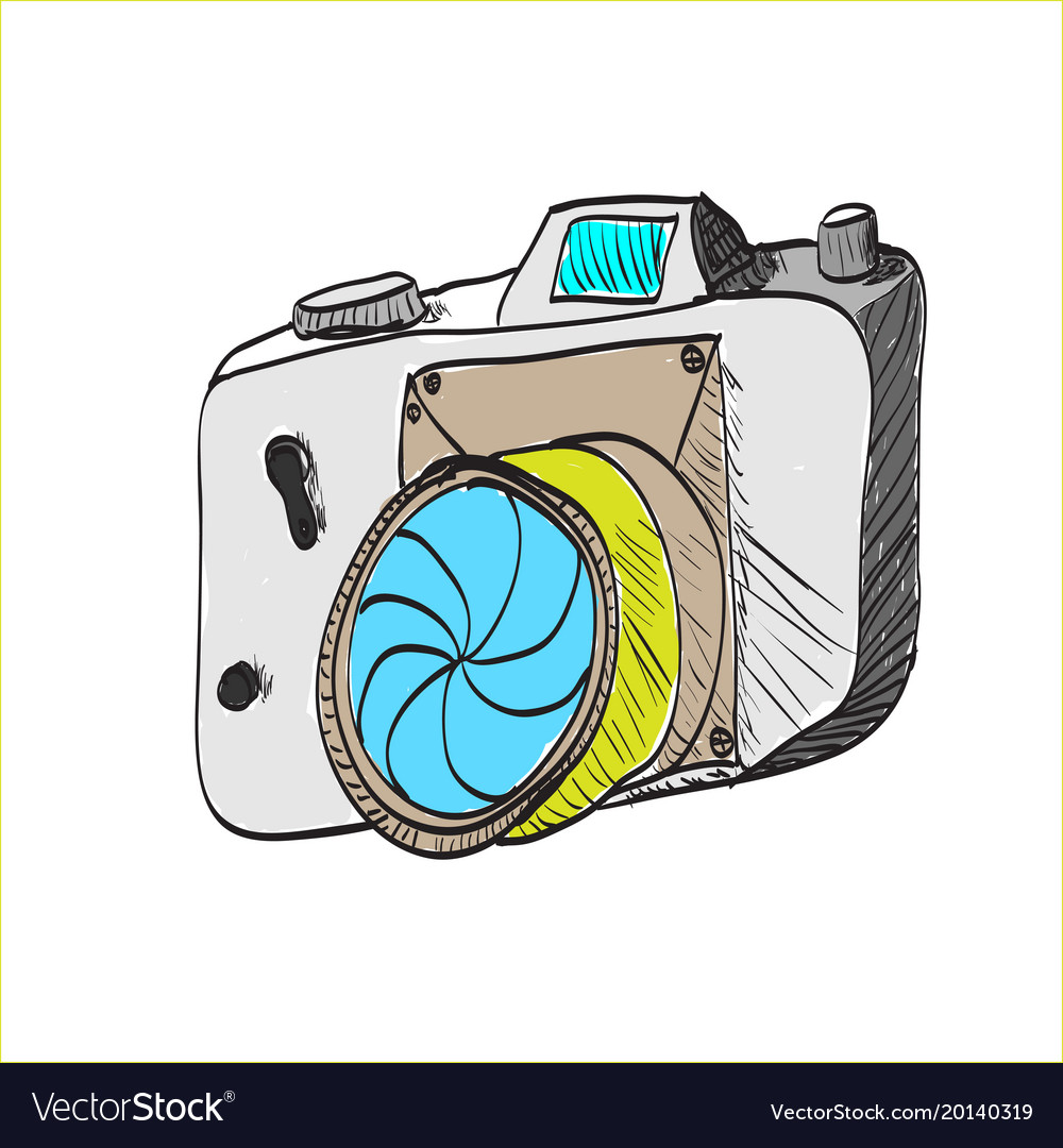 Cartoon camera Royalty Free Vector Image - VectorStock