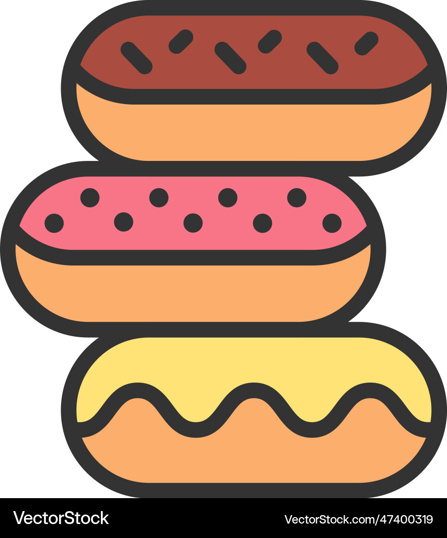 Donuts icon image Royalty Free Vector Image - VectorStock