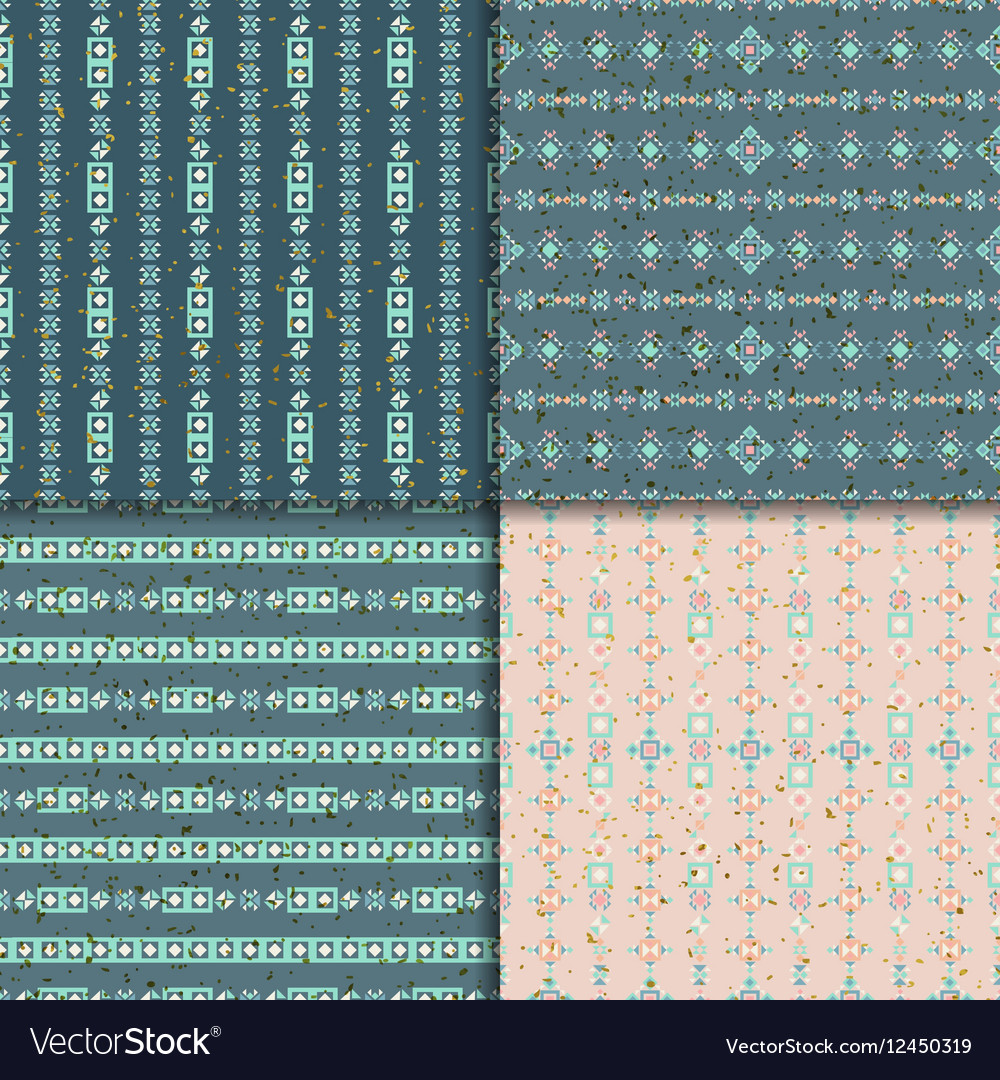 Ethnic seamless pattern set Royalty Free Vector Image