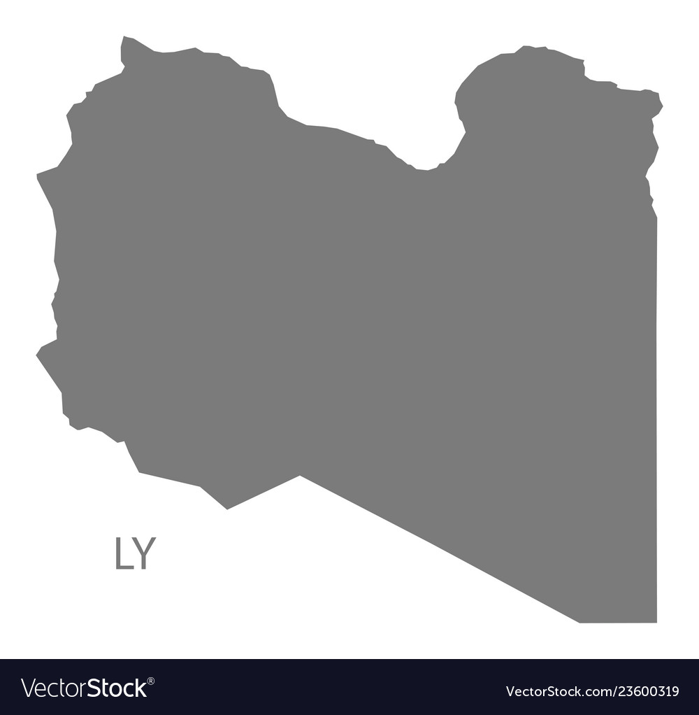 Libya map grey Royalty Free Vector Image - VectorStock