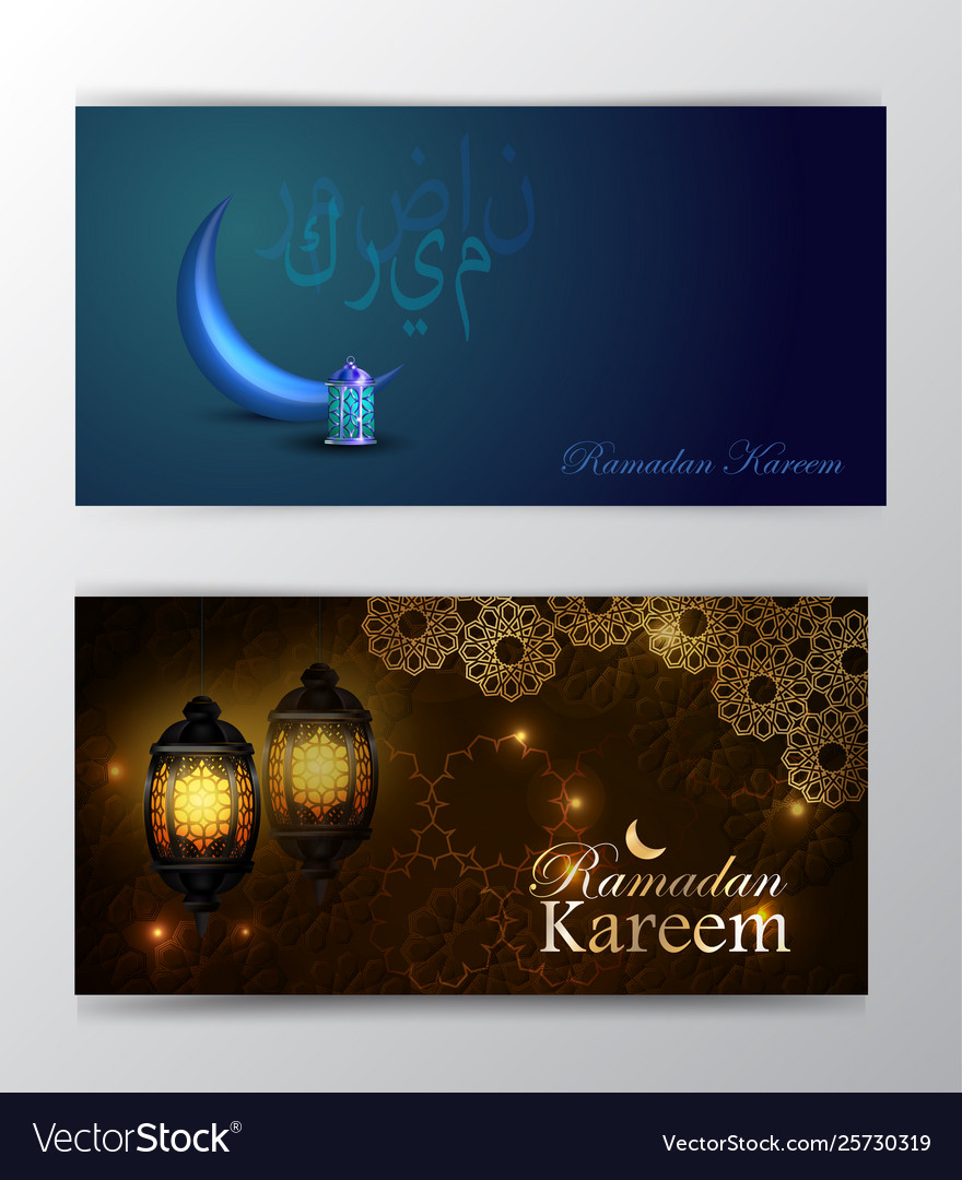 Ramadan kareem greeting background Royalty Free Vector Image