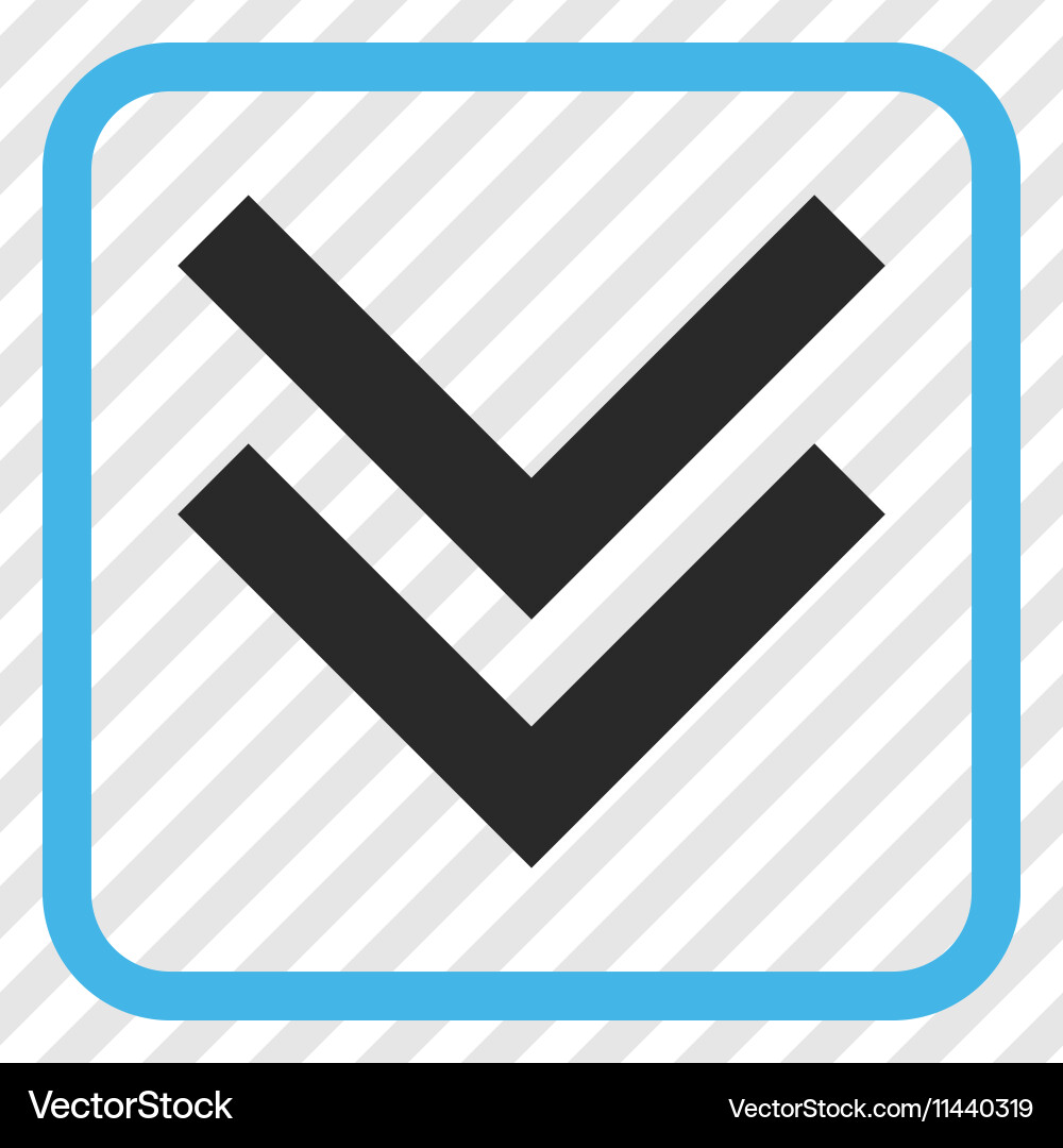 Shift down icon in a frame Royalty Free Vector Image