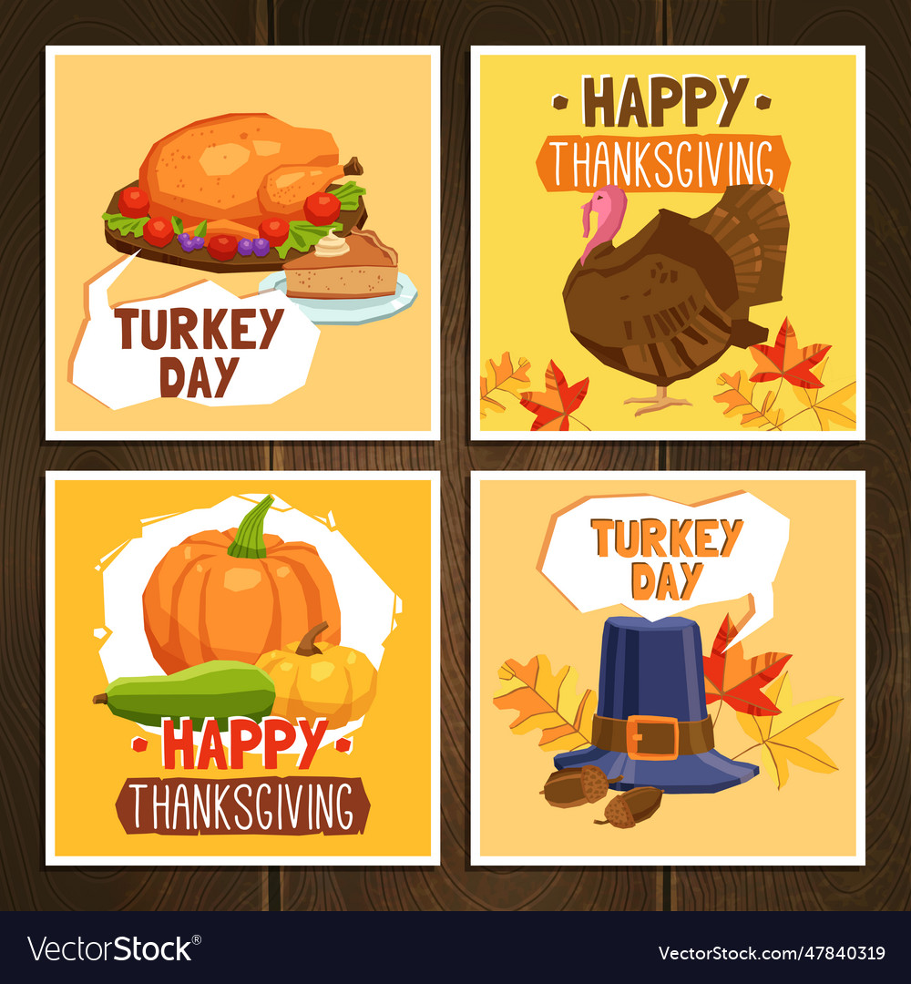 Thanksgiving day cards day cards Royalty Free Vector Image