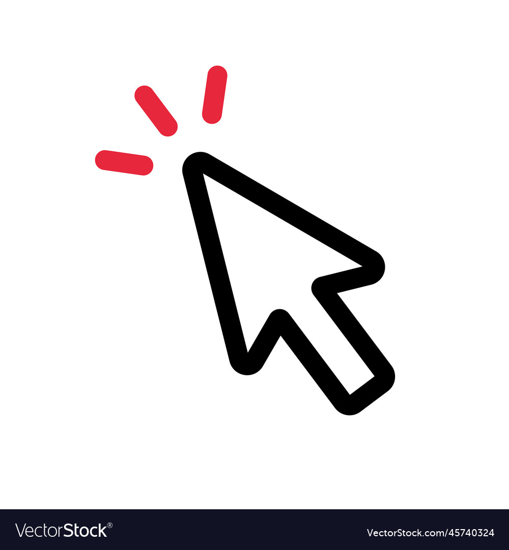 Clicking mouse pointer icon Royalty Free Vector Image