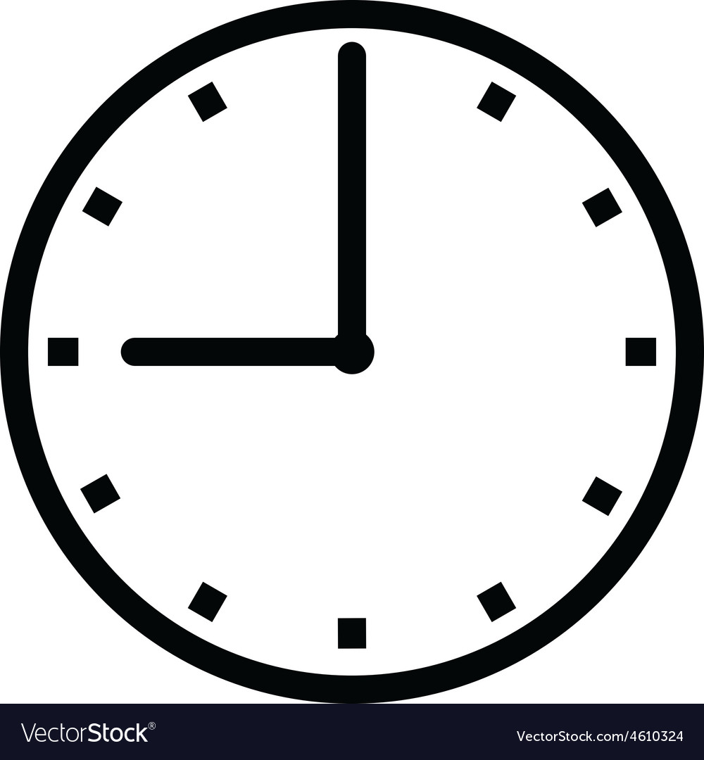 Clock 9 Royalty Free Vector Image VectorStock