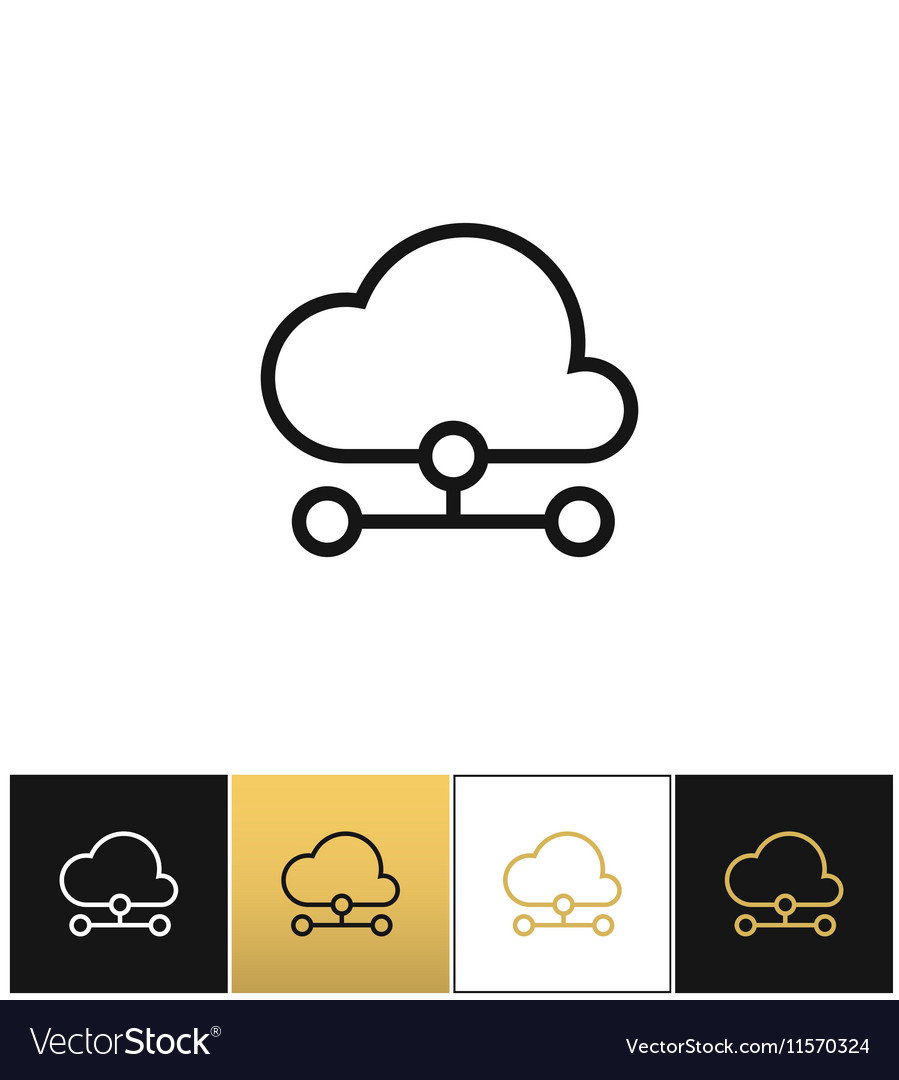 Cloud computer technology icon Royalty Free Vector Image