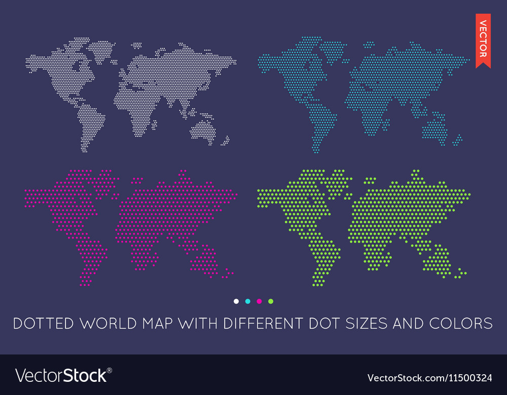 Flat World Map Infographic Royalty Free Vector Image