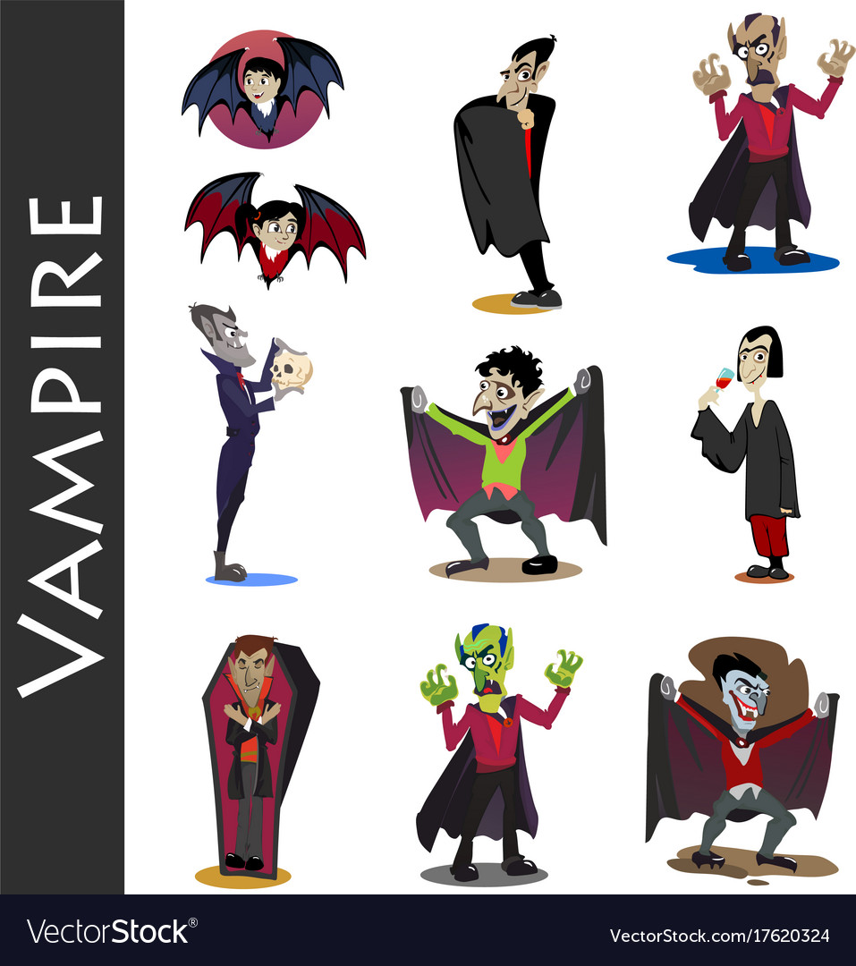 Halloween with vampire and their castle under Vector Image