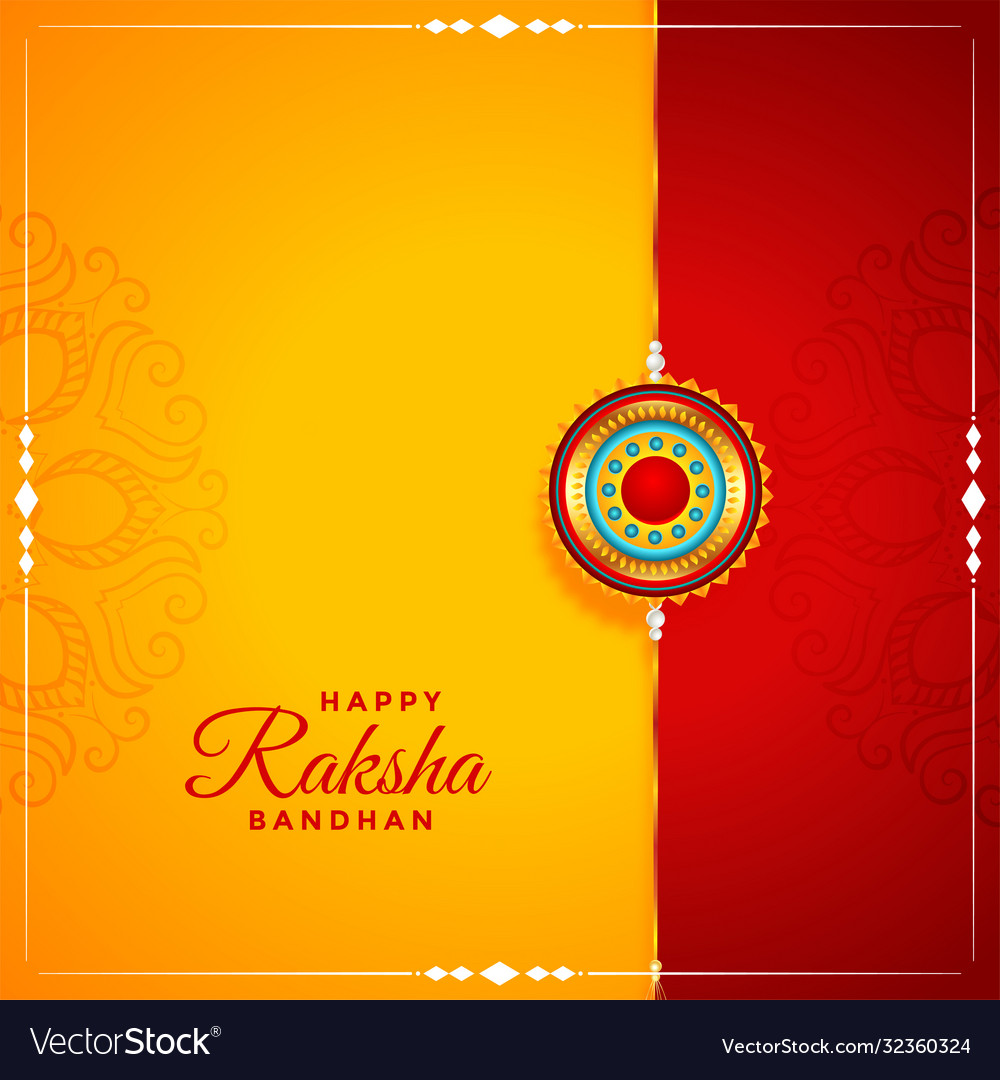 Indian style happy raksha bandhan festival Vector Image