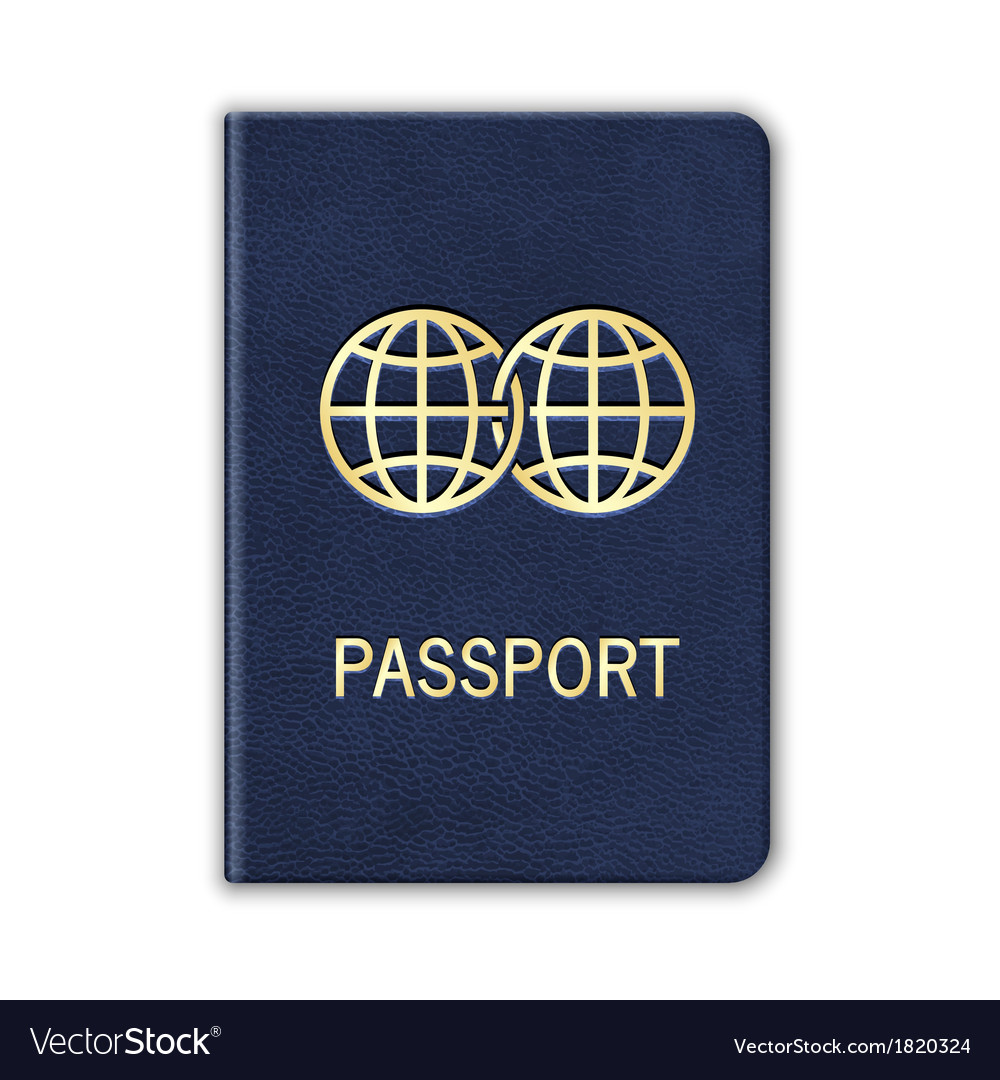 Realistic Passport Isolated On White Royalty Free Vector