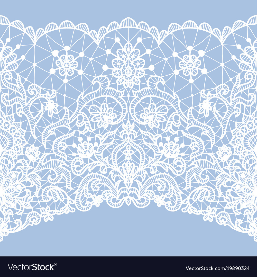 Seamless white lace Royalty Free Vector Image - VectorStock