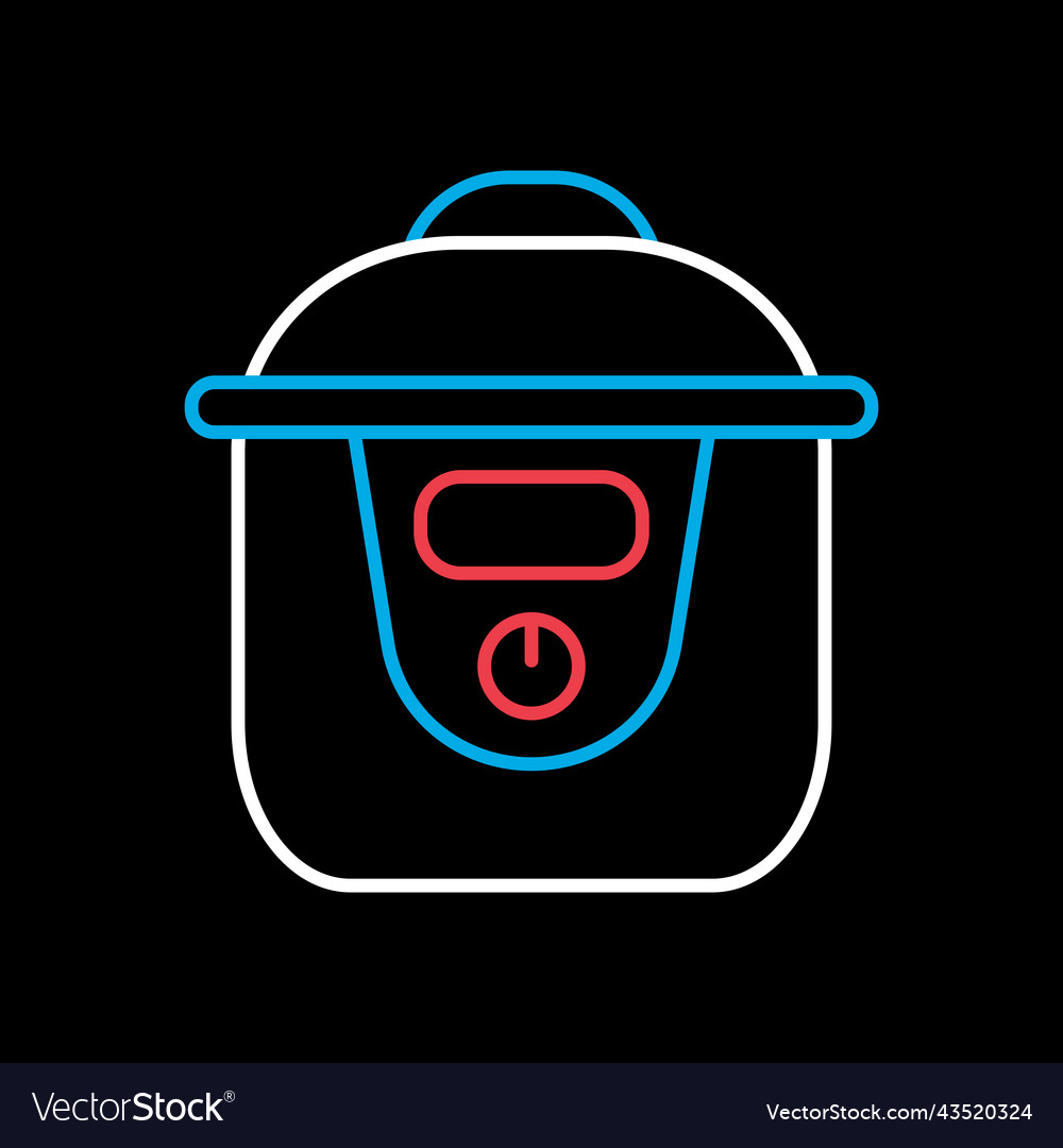 Slow cooking crock pot icon Royalty Free Vector Image