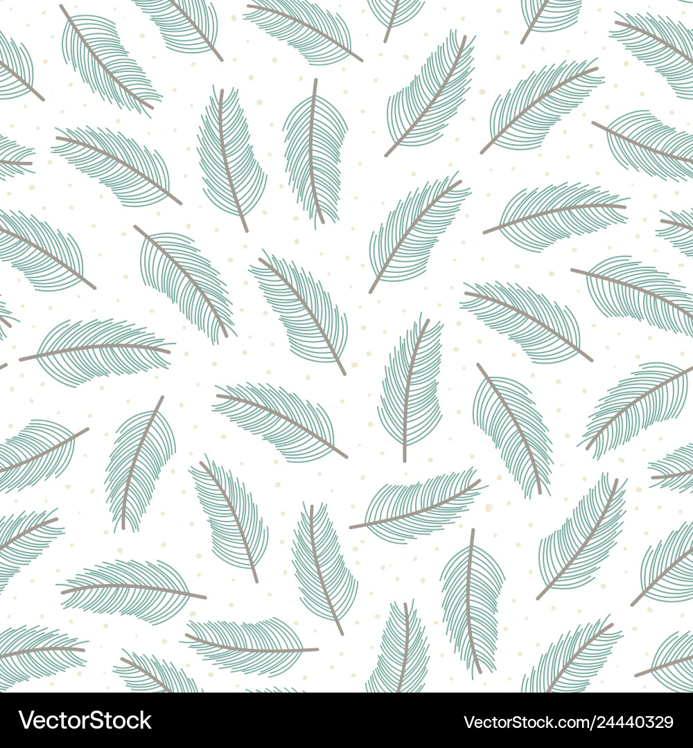 Christmas tree branches seamless pattern Vector Image