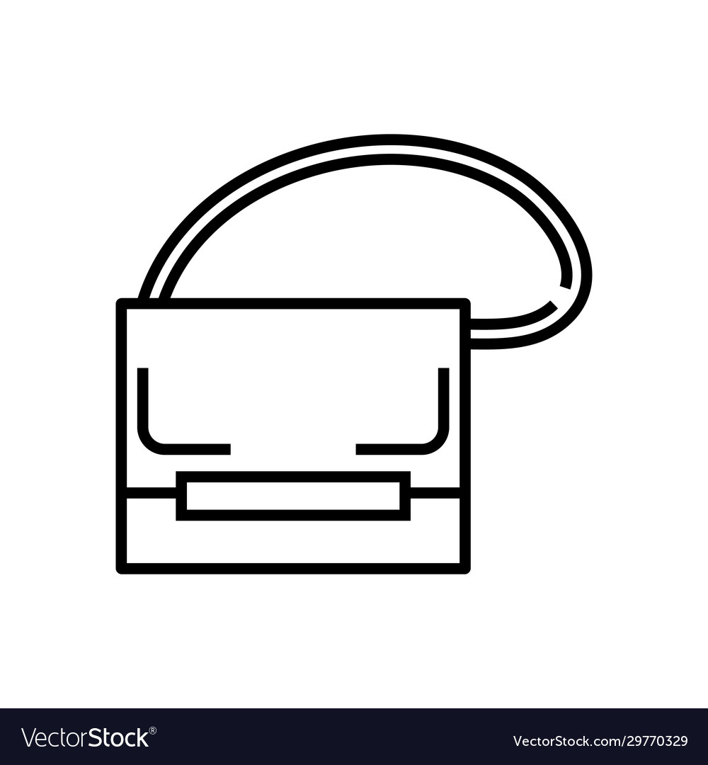 Little bag line icon concept sign outline Vector Image