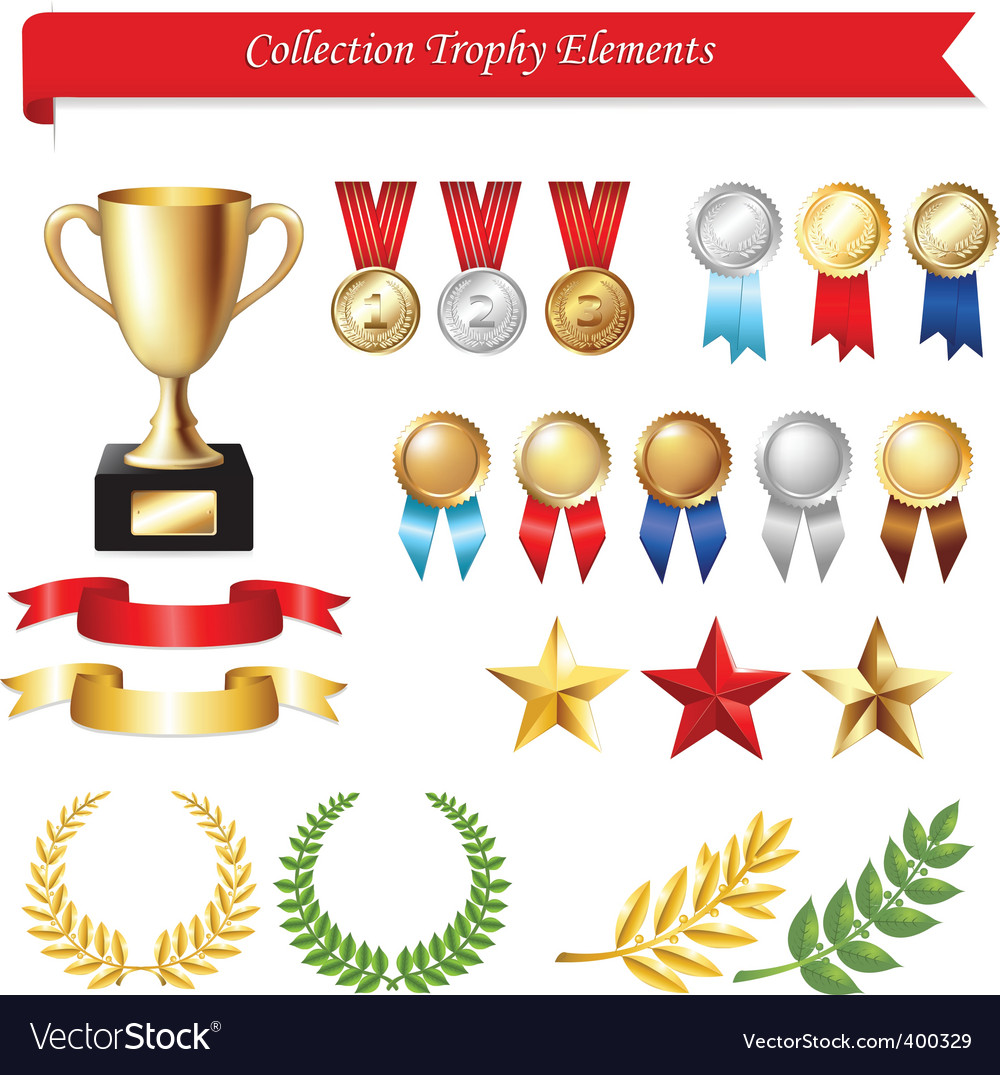 Trophy icons Royalty Free Vector Image - VectorStock