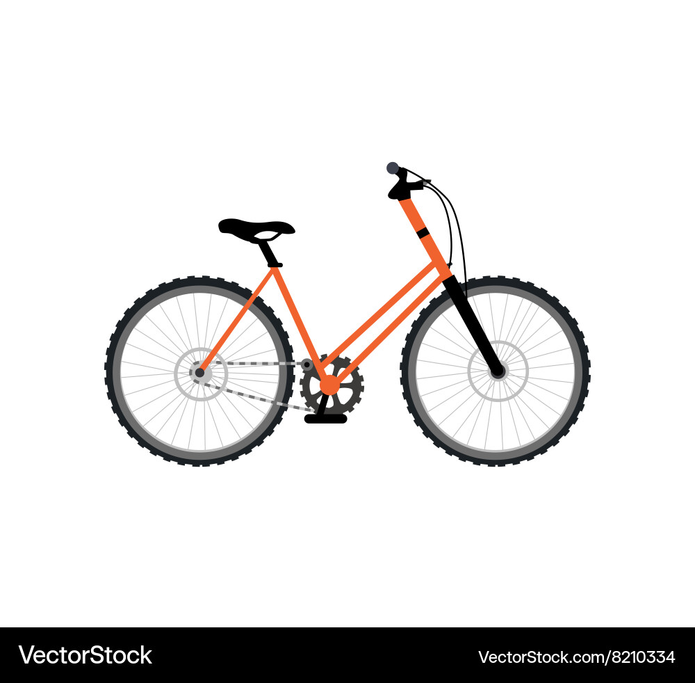 Bicycle design flat isolated Royalty Free Vector Image