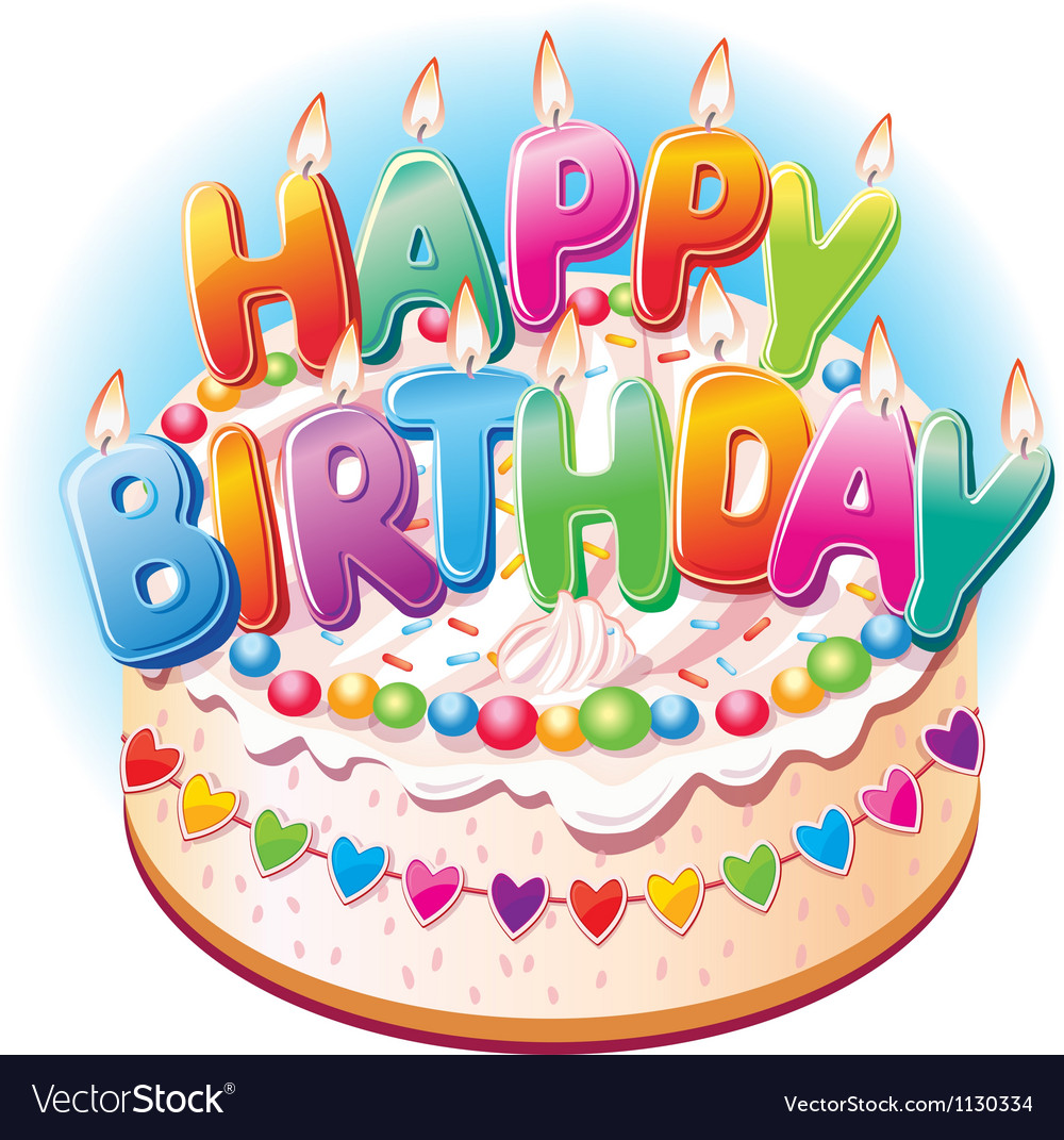 Birthday Cake Royalty Free Vector Image Vectorstock