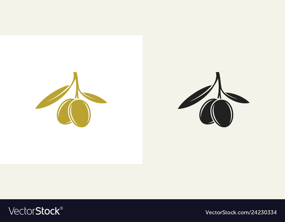 Black olives and green olives Royalty Free Vector Image