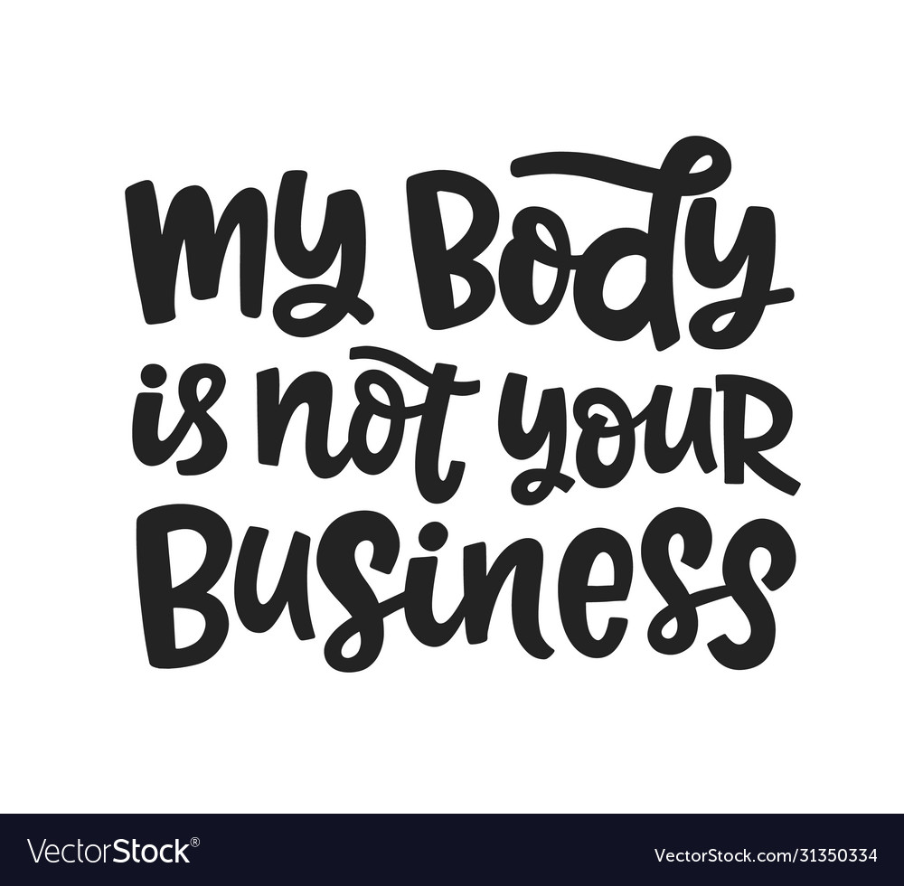 Premium Vector  Love your body lettering phrase positive quote