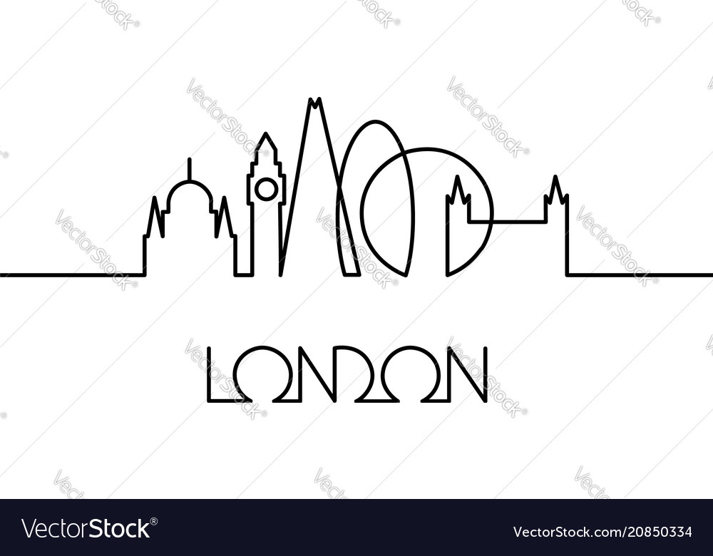 Linear of london city Royalty Free Vector Image