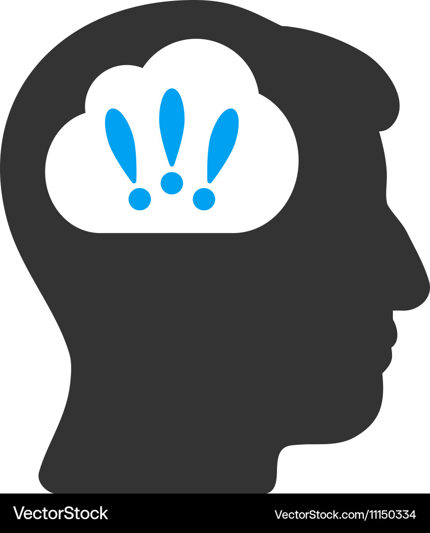 Problem brainstorm flat icon Royalty Free Vector Image