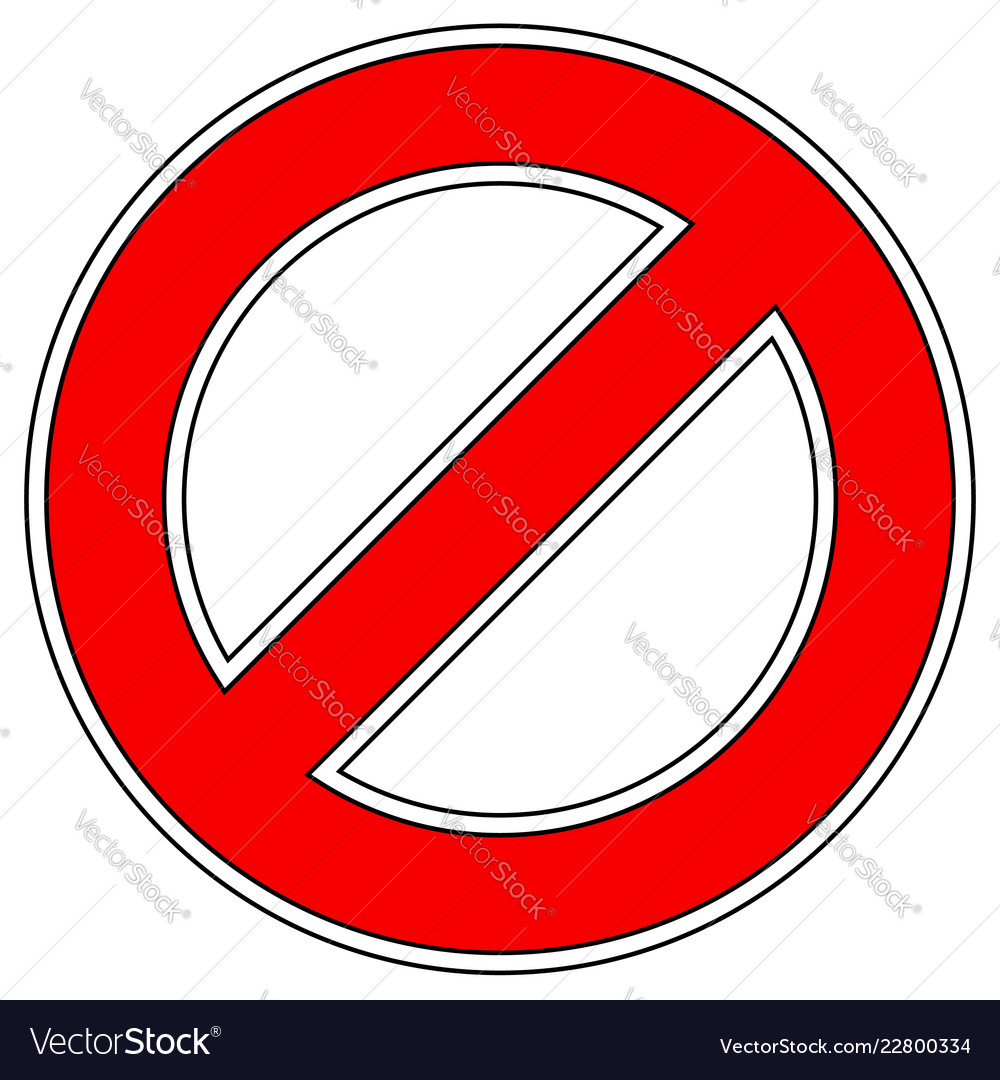 Prohibition Restriction No Entry Sign For No Vector Image 4073