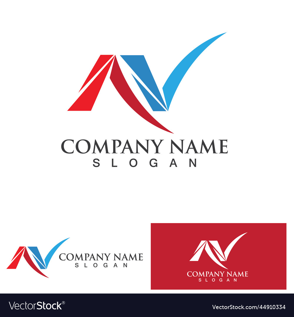 V initial letter business logo and symbol Vector Image