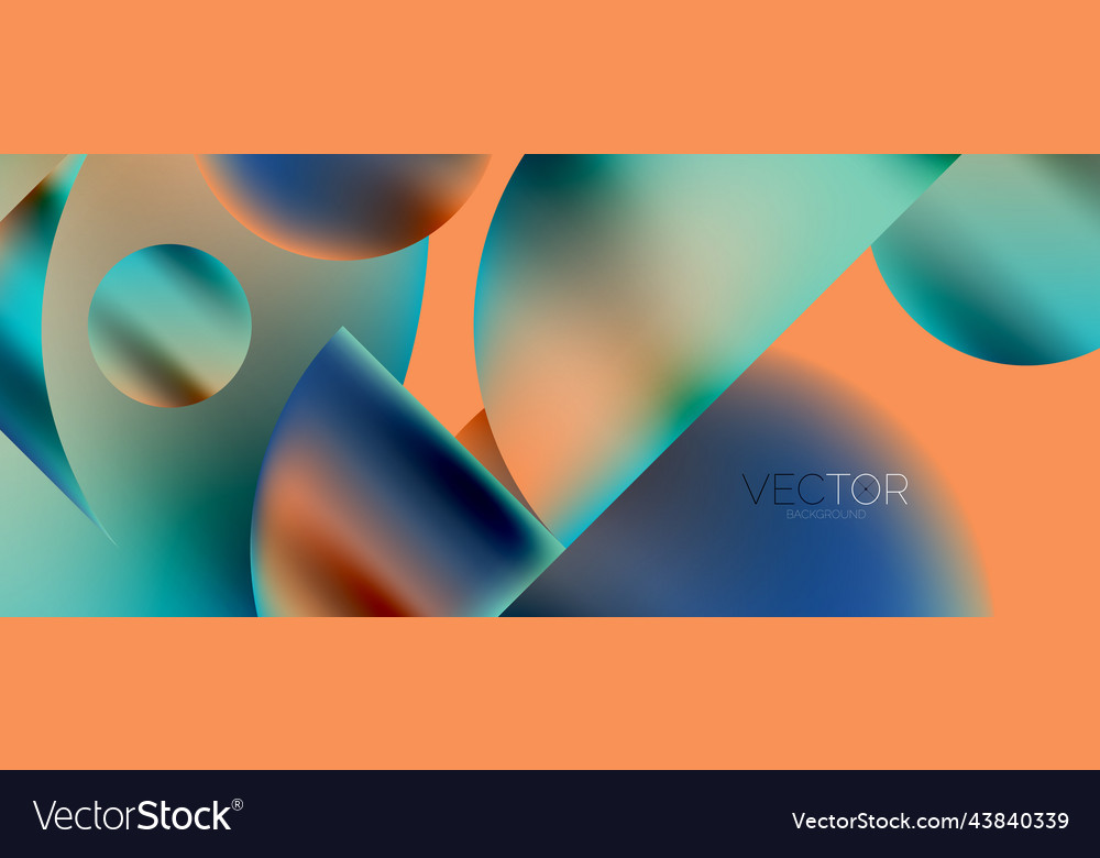 Geometric abstract panorama wallpaper background Vector Image