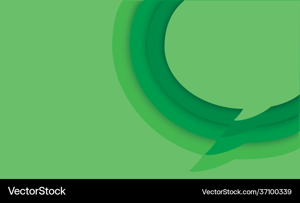 Green blank speech bubble on background Royalty Free Vector