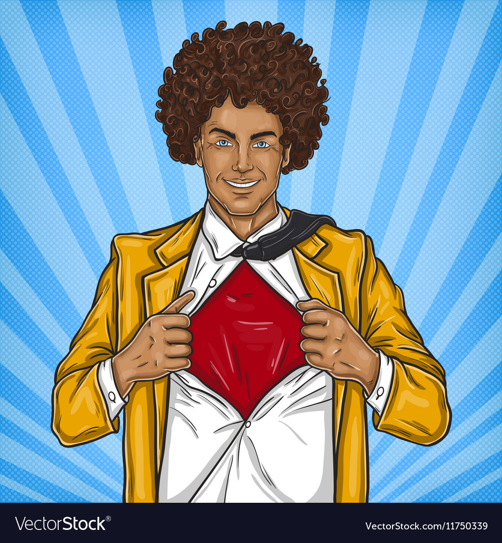 Pop art super dad hero Royalty Free Vector Image