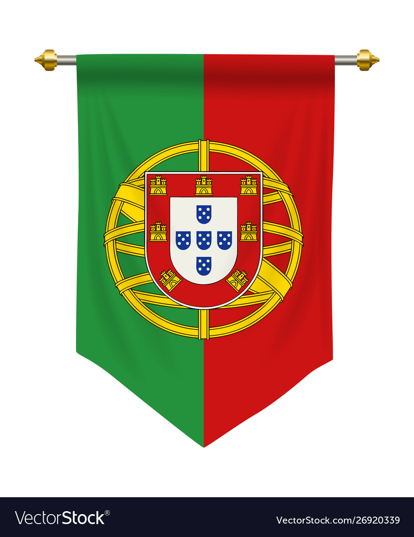 Portugal pennant Royalty Free Vector Image - VectorStock