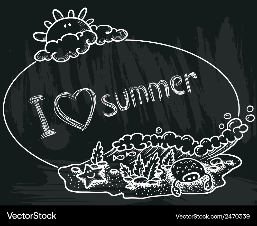 Summer frame Royalty Free Vector Image - VectorStock
