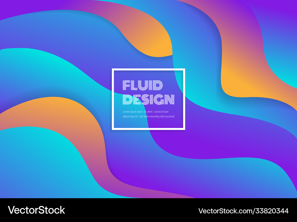 Abstract geometric background fluid shape Vector Image