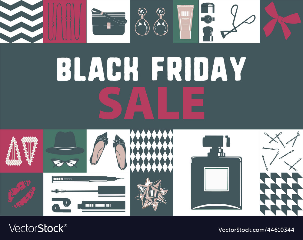 Black friday sale discounts and offers of shops Vector Image