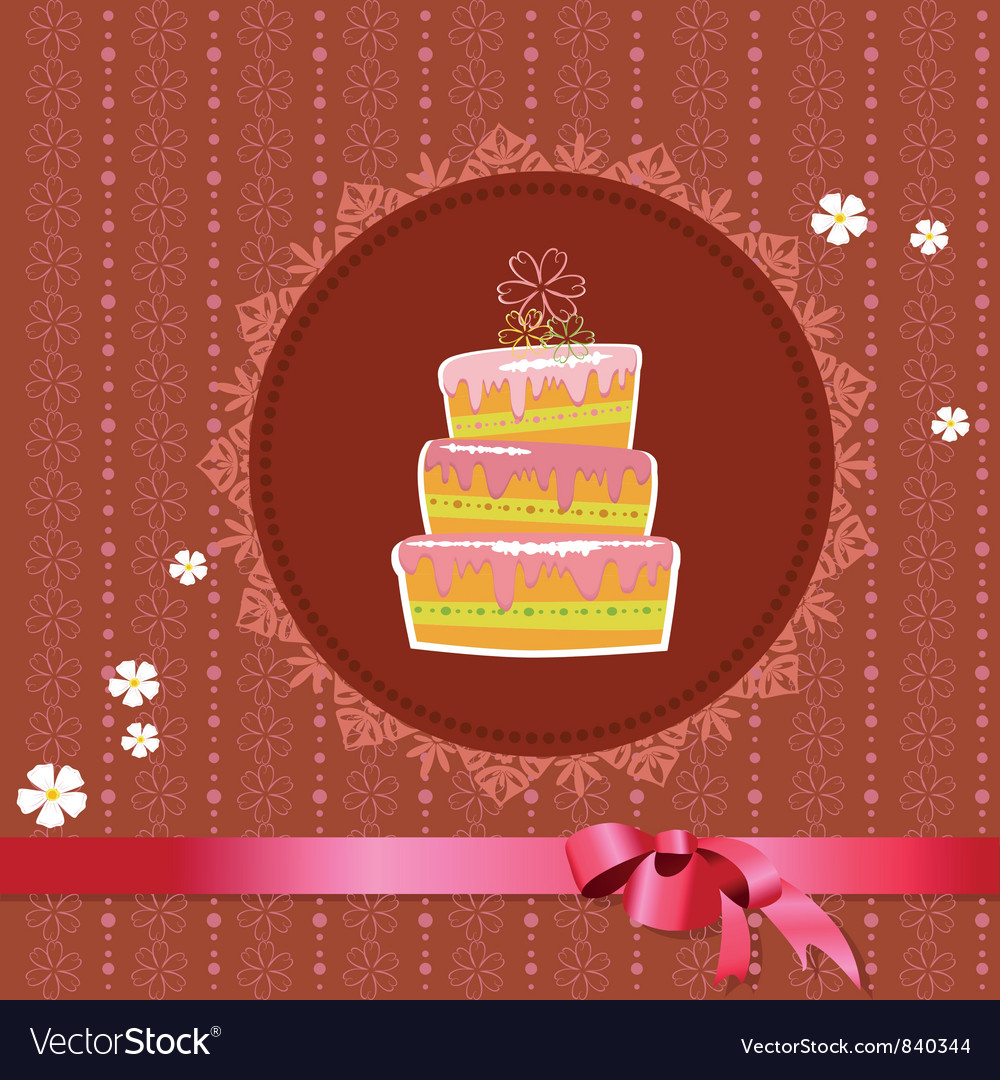 Designer frame cake Royalty Free Vector Image - VectorStock