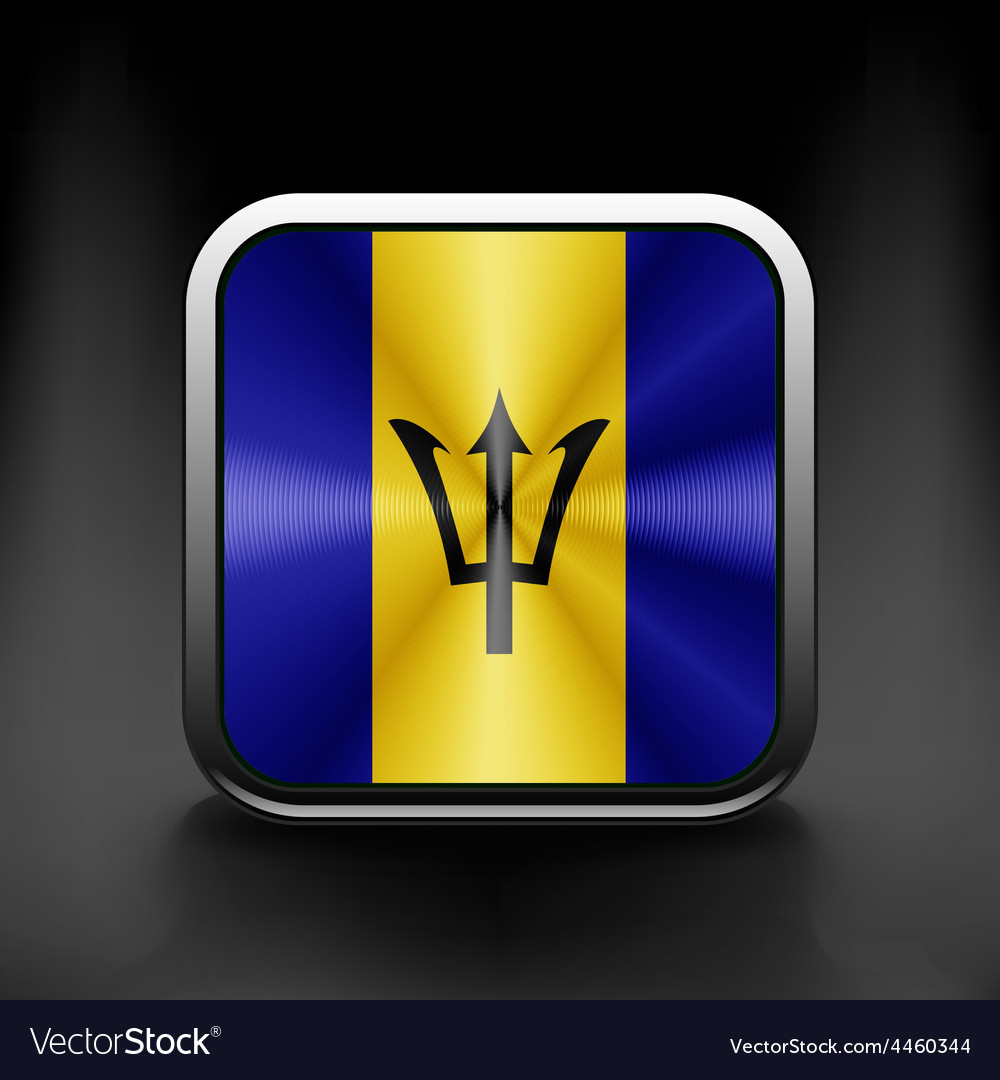 Flag of the country barbados exact colors Vector Image