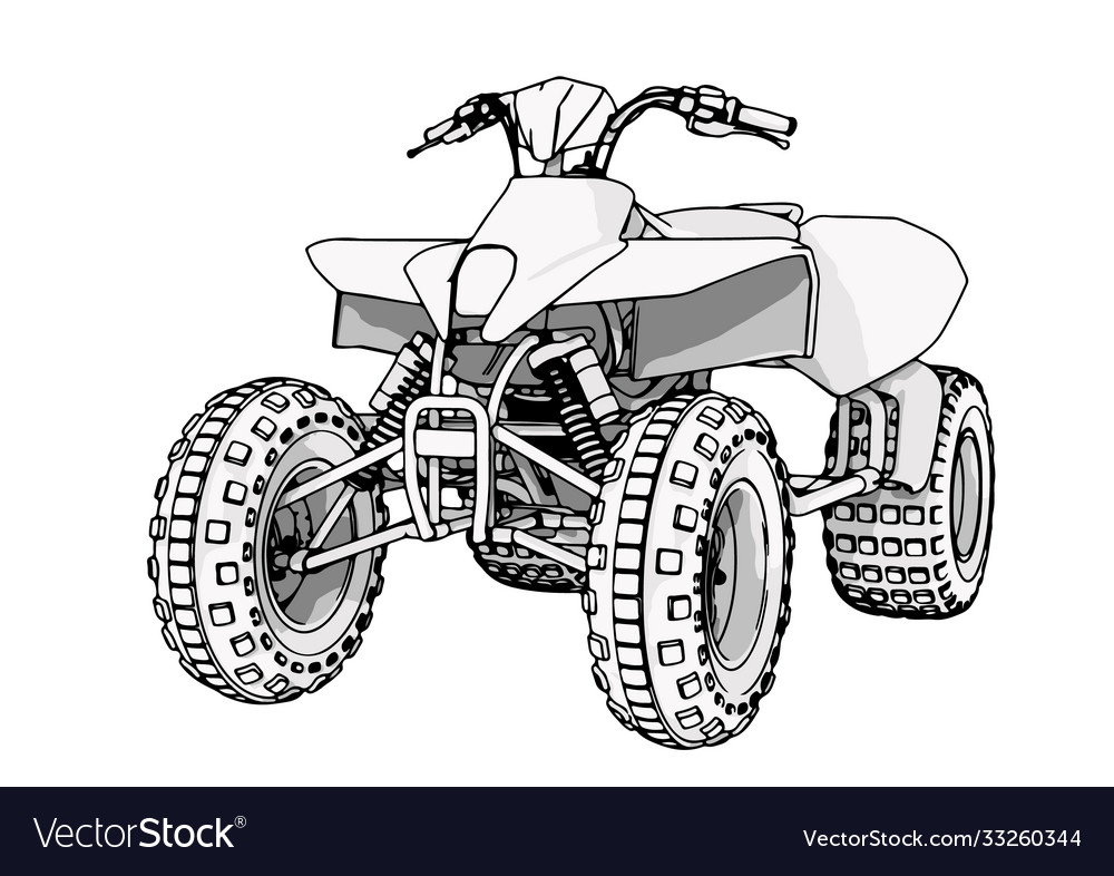 Quad on a white background Royalty Free Vector Image