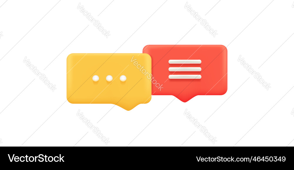 3d chat bubble icons Royalty Free Vector Image