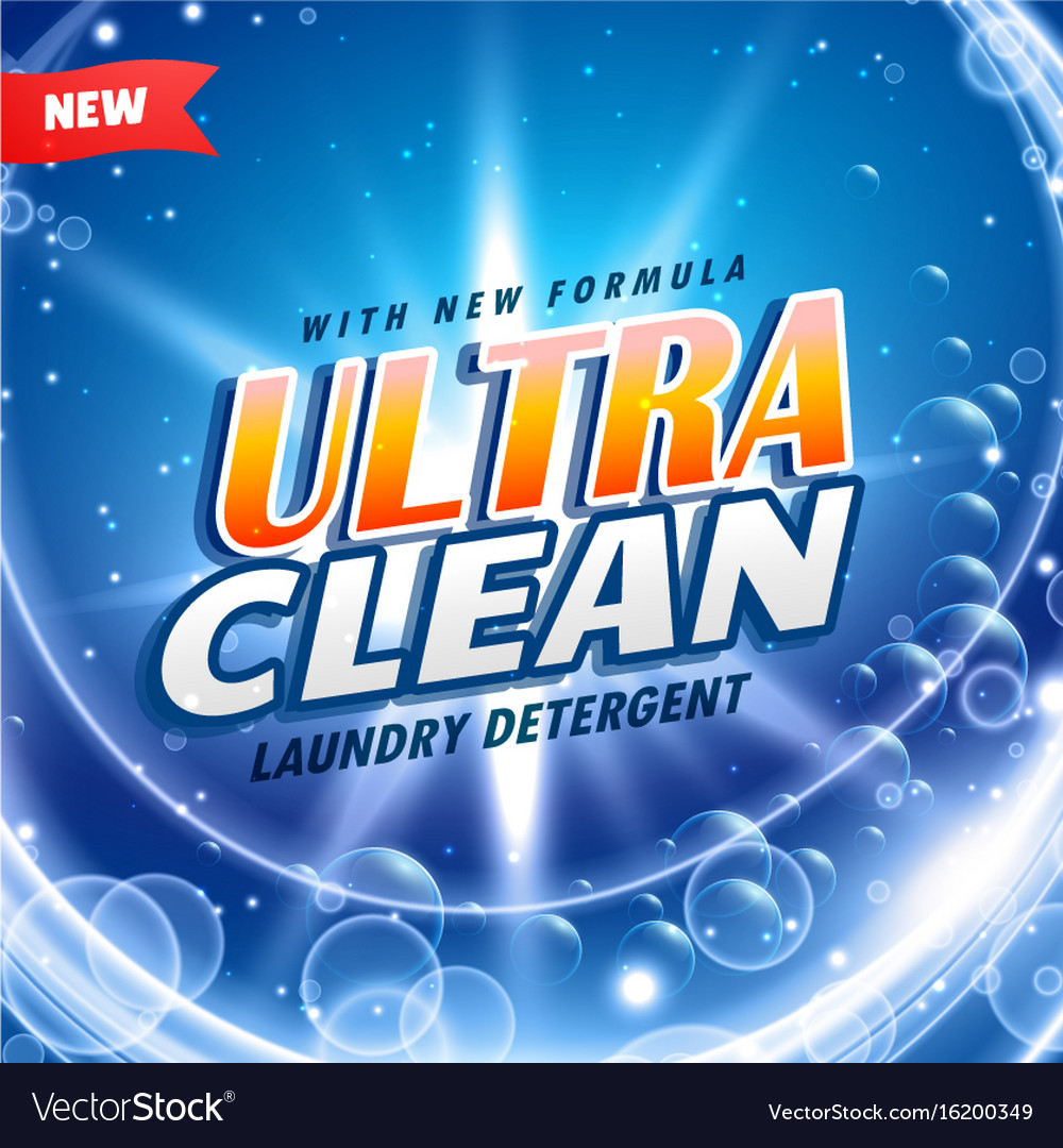 Creative laundry detergent concept packaging Vector Image