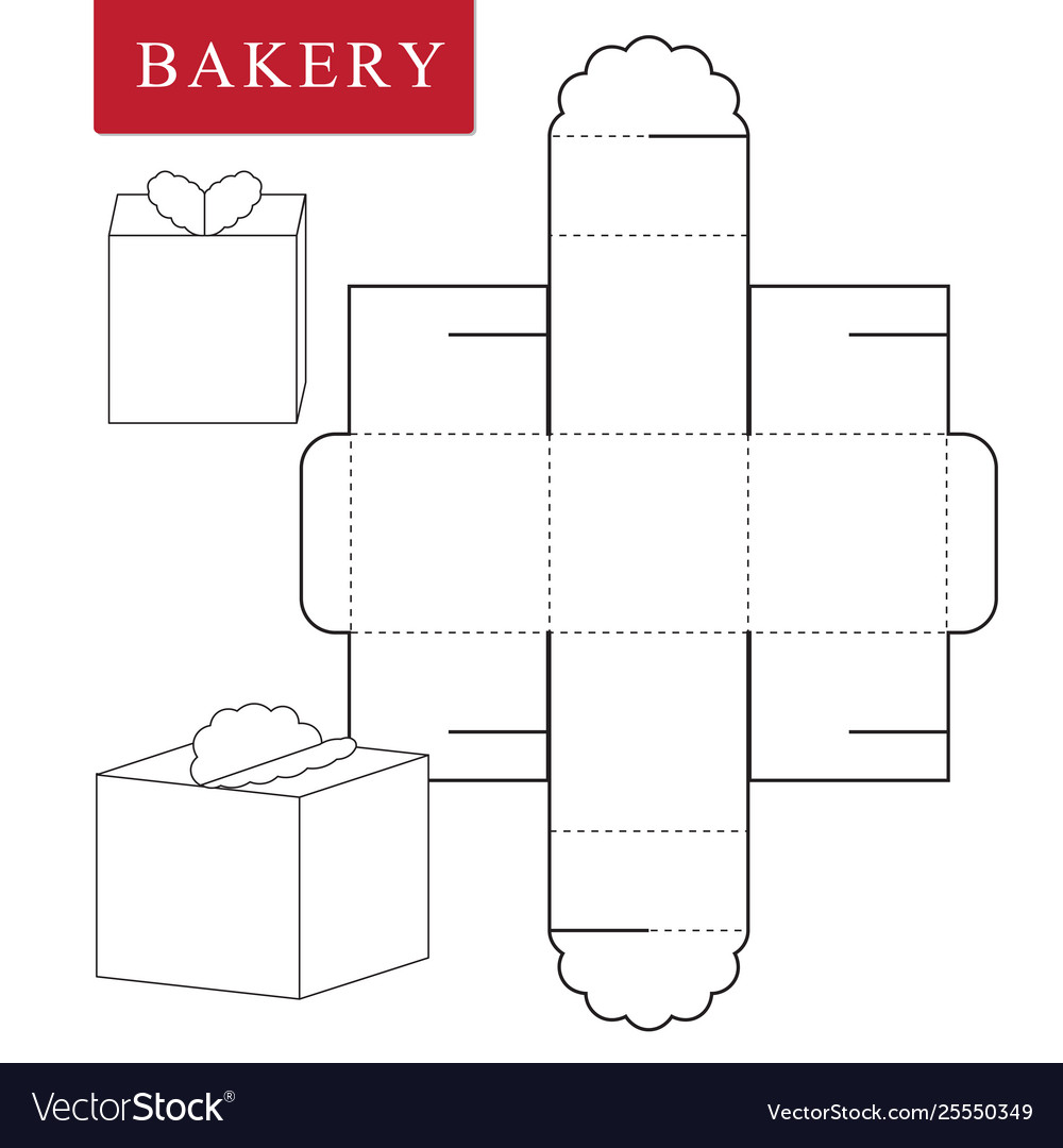 Package template for bakery food or other items Vector Image