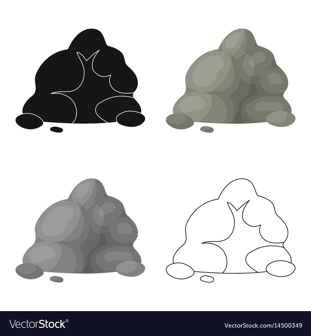 the small gray slidea mountain that consists of a vector image